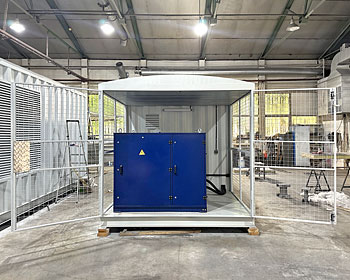 Блок-контейнер для ДГУ с нагрузочным модулем