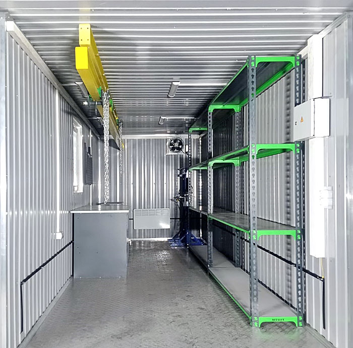 Контейнер-мастерская БКС-2С с кран балкой