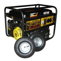 Бензиновый генератор Huter DY6500LX с колесами и аккумулятором