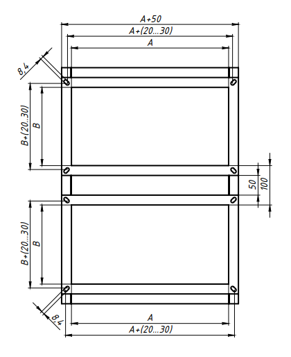 Рекуператор STR 80x50 исп. 3
