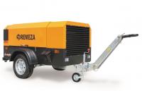 Передвижной компрессор Remeza ДК-3/7ДВ (на шасси с регулируемым дышлом)