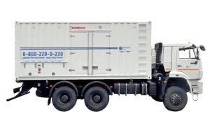 Передвижная дизель-генераторная установка СЭТ 600 кВт (Scania) РИСЭ на шасси КАМАЗ