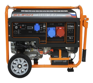 Бензиновый генератор Lifan 10500EA-3U с датчиком моточасов