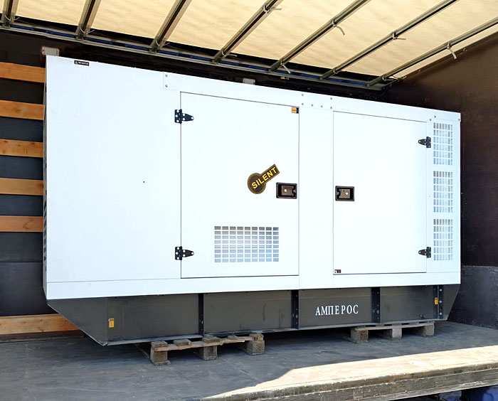 Отгрузка генератора Амперос АД 250-Т400 в кожухе