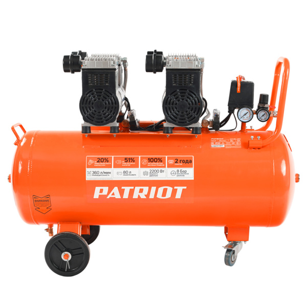 Поршневой безмасляный компрессор Patriot WO 80-360 Поршневой безмасляный компрессор Patriot WO 80-360