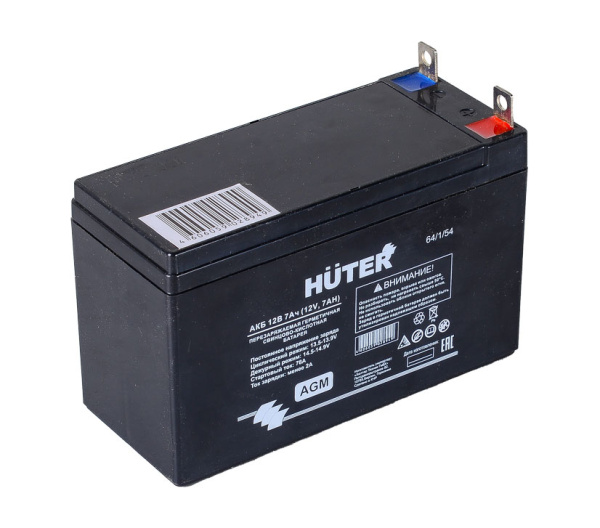 Аккумуляторная батарея АКБ Huter 12В 7Ач