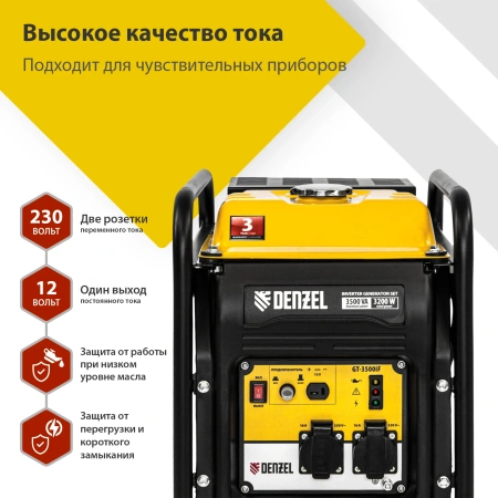 Инверторный генератор Denzel GT-3500iF