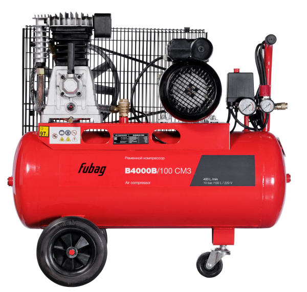 Ременной одноступенчатый компрессор Fubag B4000B/100 CM3