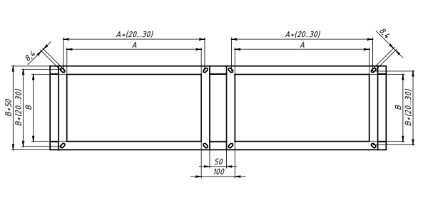 Рекуператор STR 80x50 исп. 2