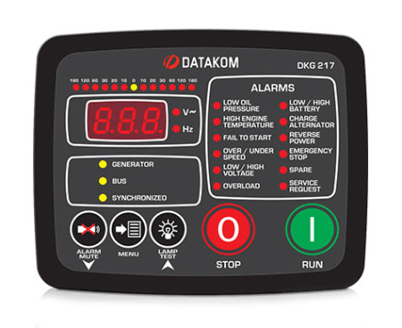Ручной запуск генератора с синхроскопом Datakom DKG-217