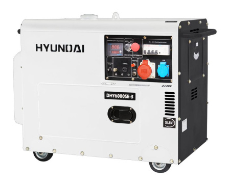 Дизельный генератор Hyundai DHY 6000SE-3