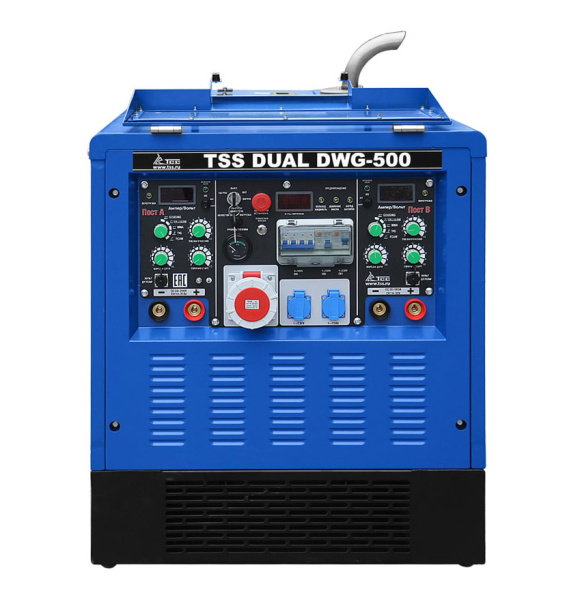 Двухпостовой дизельный сварочный генератор ТСС DUAL DWG-500