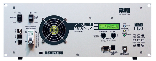 Инвертор МАП MicroArt SIN Dominator UPS 3кВт 12В 19"