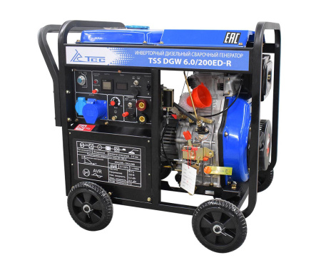 Дизельный генератор ТСС DGW 6.0/200ED-R сварочный инверторный