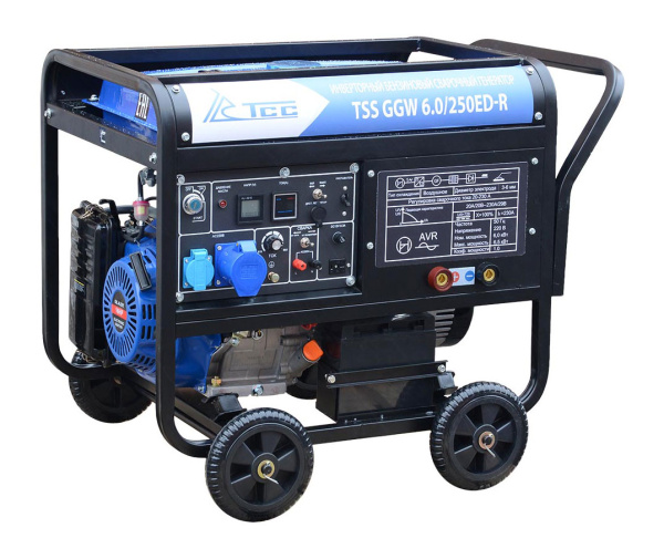 Бензиновый генератор ТСС GGW 6.0/250ED-R сварочный инверторный