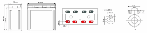Аккумулятор Vektor Energy GPL 2-900