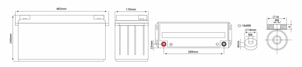Аккумулятор Vektor Energy HRL 12-600W