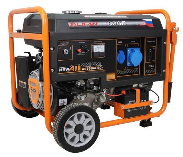 Бензиновый генератор Lifan 7 GF-4 (LF7500E)