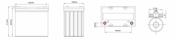 Аккумулятор Vektor Energy HRL 12-205W