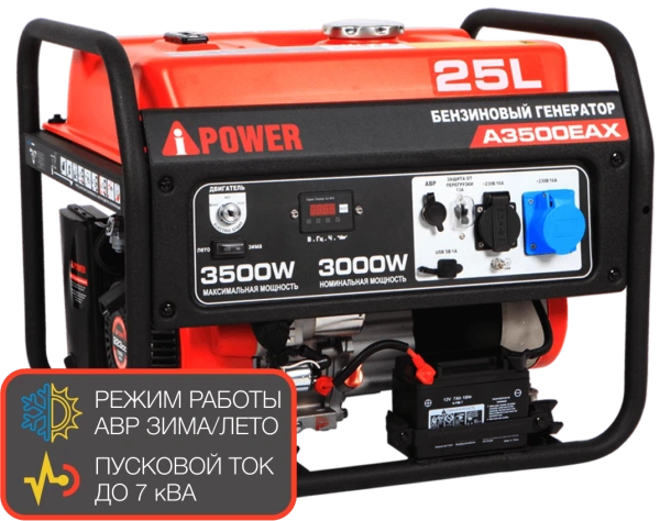 Бензиновый генератор A-iPower A3500EAX