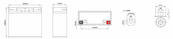 Аккумулятор Vektor Energy HR 12-80W