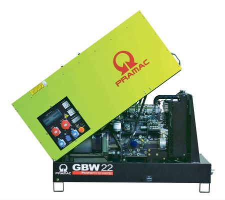Дизельный генератор Pramac GBW22Y (1 фаза) в кожуухе