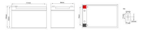 Аккумулятор Vektor Energy HRL 12-52W