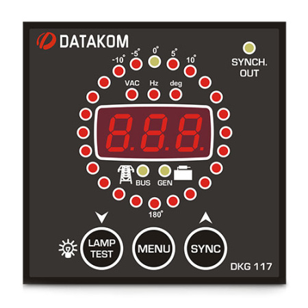 Синхроскоп и реле включения синхронизации Datakom DKG-117 72х72