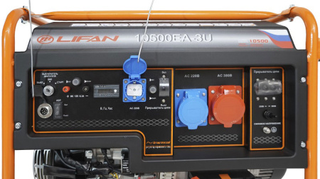 Бензиновый генератор Lifan 10500EA-3U с датчиком моточасов