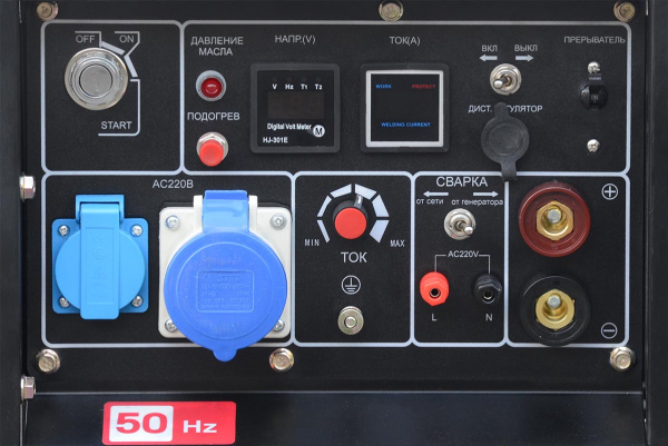 Дизельный генератор ТСС DGW 7.0/250ED-R сварочный инверторный