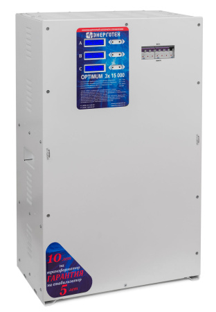 Стабилизатор напряжения Энерготех OPTIMUM+ 15000х3