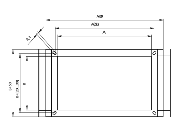 Рекуператор STR 50x30 исп. 1