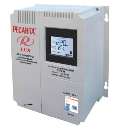 Стабилизатор напряжения Ресанта АСН-3000Н/1-Ц Lux