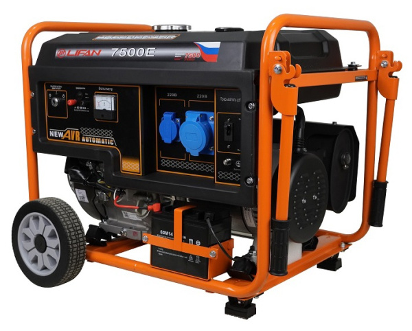 Бензиновый генератор Lifan 7 GF-4 (LF7500E)