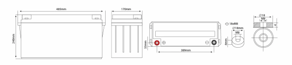Аккумулятор Vektor Energy HRL 12-550W