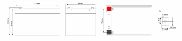 Аккумулятор Vektor Energy HR 12-52W