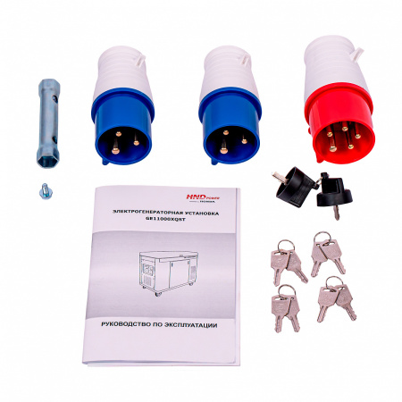 Бензиновый генератор HND GE11000XQST в шумозащитном кожухе