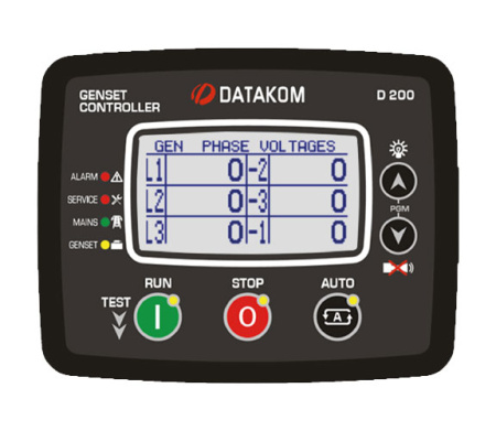 Контроллер для генератора Datakom D-200 MK3 MPU (подогрев дисплея)