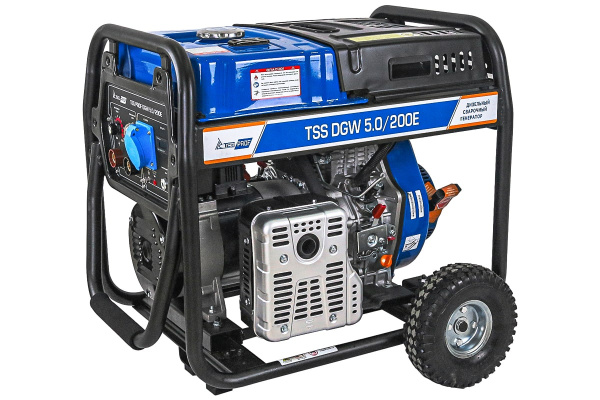 Дизельный генератор ТСС PROF DGW 5.0/200E сварочный