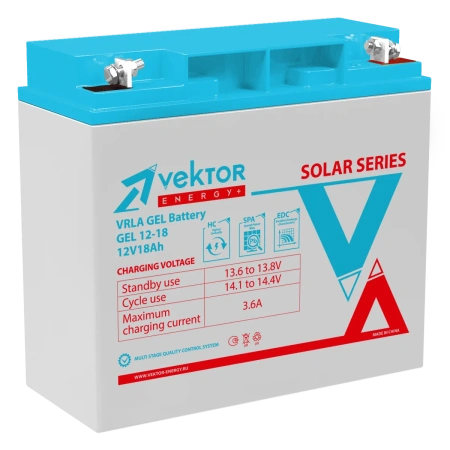 Аккумулятор Vektor Plus GEL 12-18