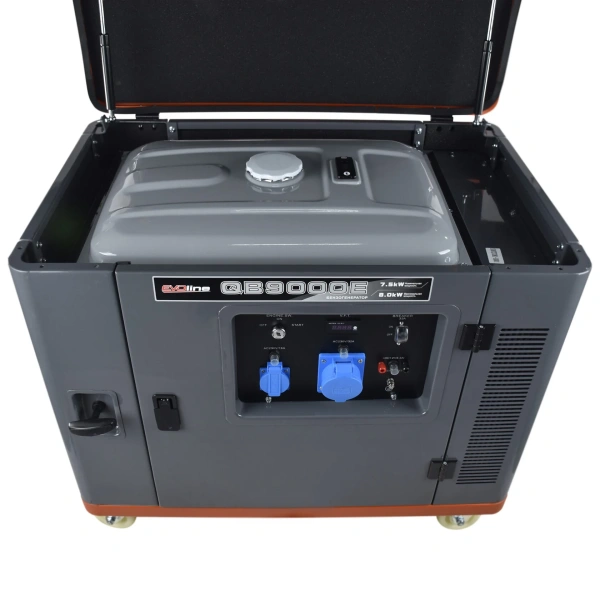 Бензиновый генератор EVOline QB 9000 E в кожухе