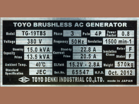 Дизельный генератор Toyo TG-19TBS