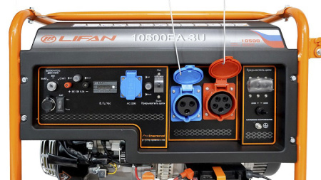 Бензиновый генератор Lifan 10500EA-3U с датчиком моточасов
