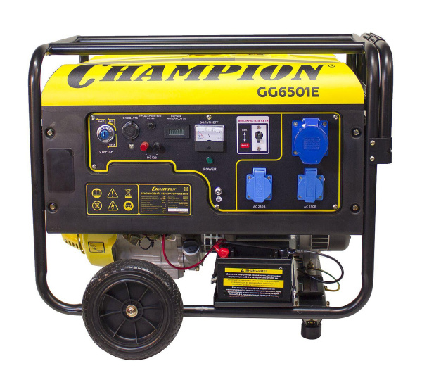 Бензиновый генератор Champion GG6501E+ATS