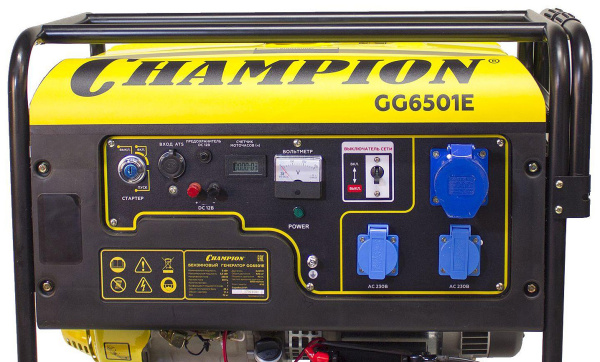Бензиновый генератор Champion GG6501E+ATS